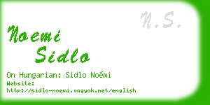 noemi sidlo business card